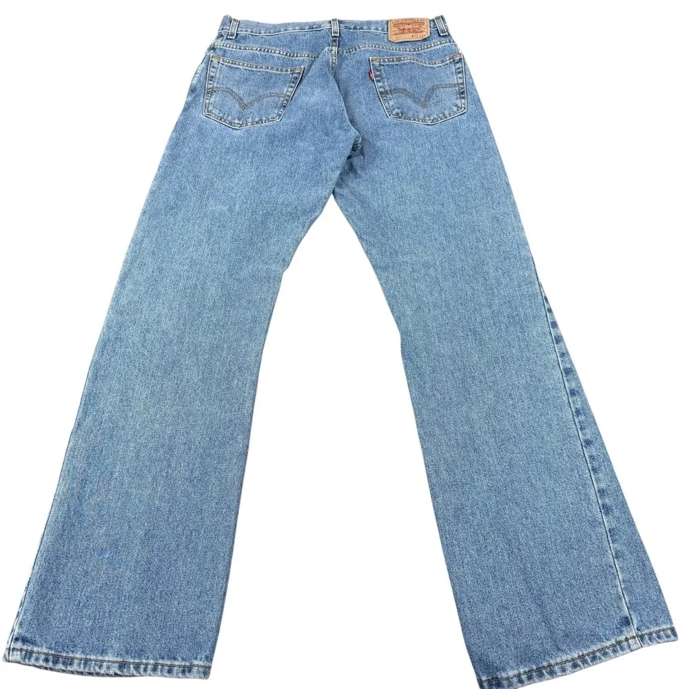 Levi's 517 Jeans Mens 36x34 Blue Denim Bootcut Vintage Y2K Made Mexico Red Tab